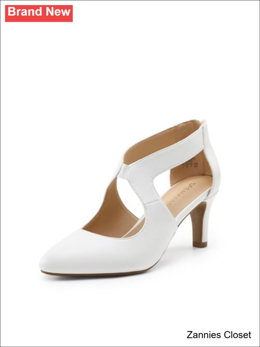 ✨ DREAM PAIRS Women's Pumps Closed Pointed Toe Kitten Heels Faux Leather